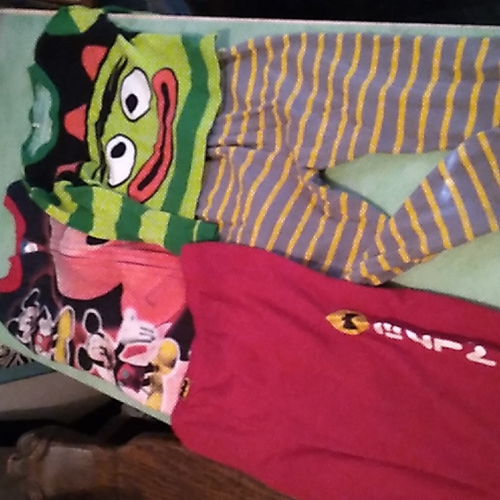 3t boys Mickie sleeper, monster sleep set and extra batman pants